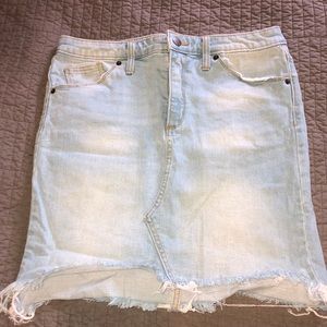 Distressed Jean Skirt